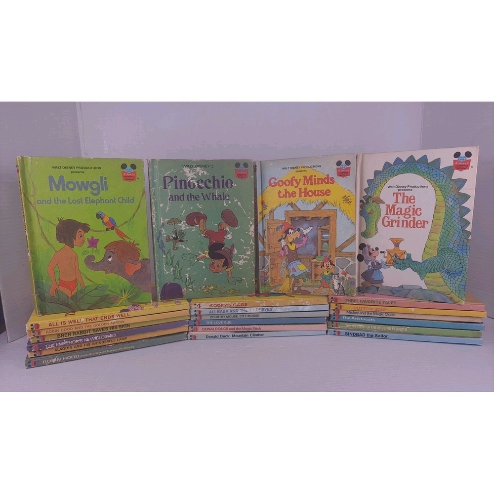 Lot Of 22 Vtg 1970s Walt Disney Wonderful World Of Reading Great Condition